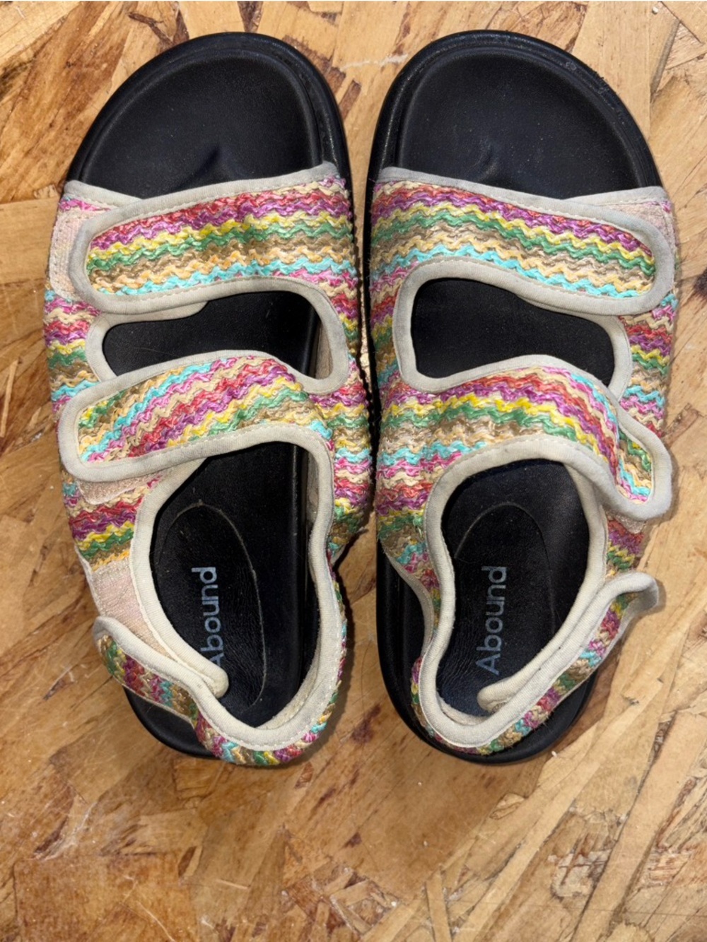 Abound Multicolor Woven Strap Sandals - Adjustable Comfort